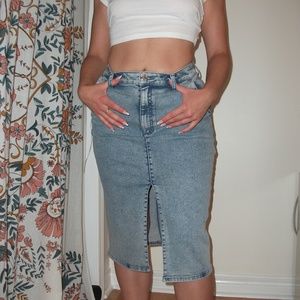 Hugo Boss Midi Denim Skirt